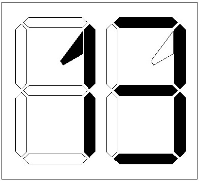 Segment code liquid crystal for measuring instrument