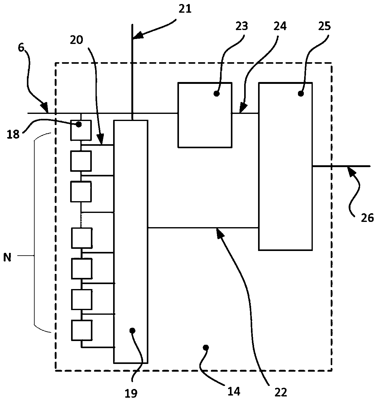 Mechatronic assembly controlled by a pulse-width modulation signal