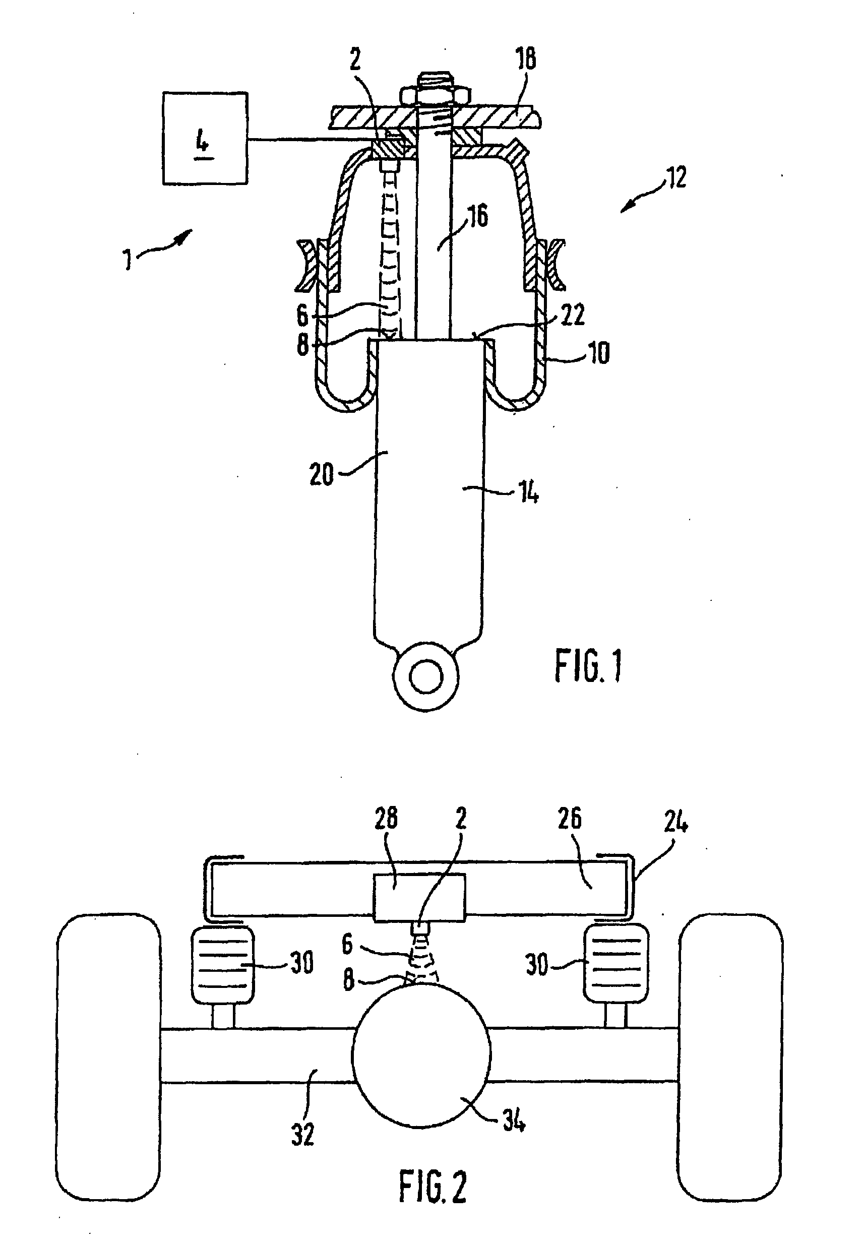 Sensor device for measuring the compression travel and/or the compression rate of wheels and/or axles of vehicles