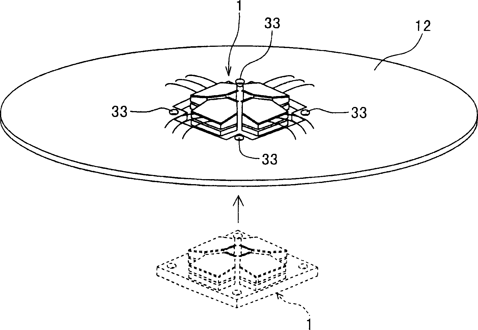 Probe, probe assembly method and probe plate