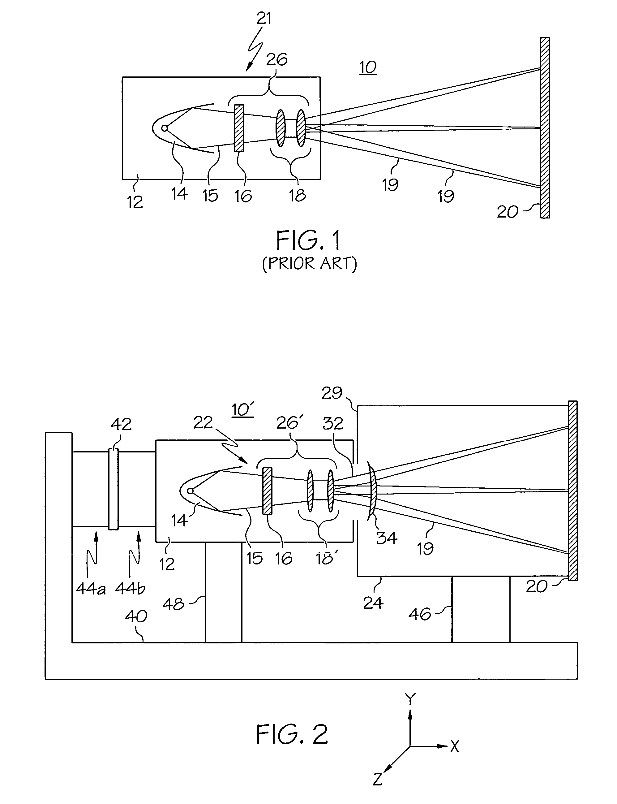 Image projection system with vibration compensation