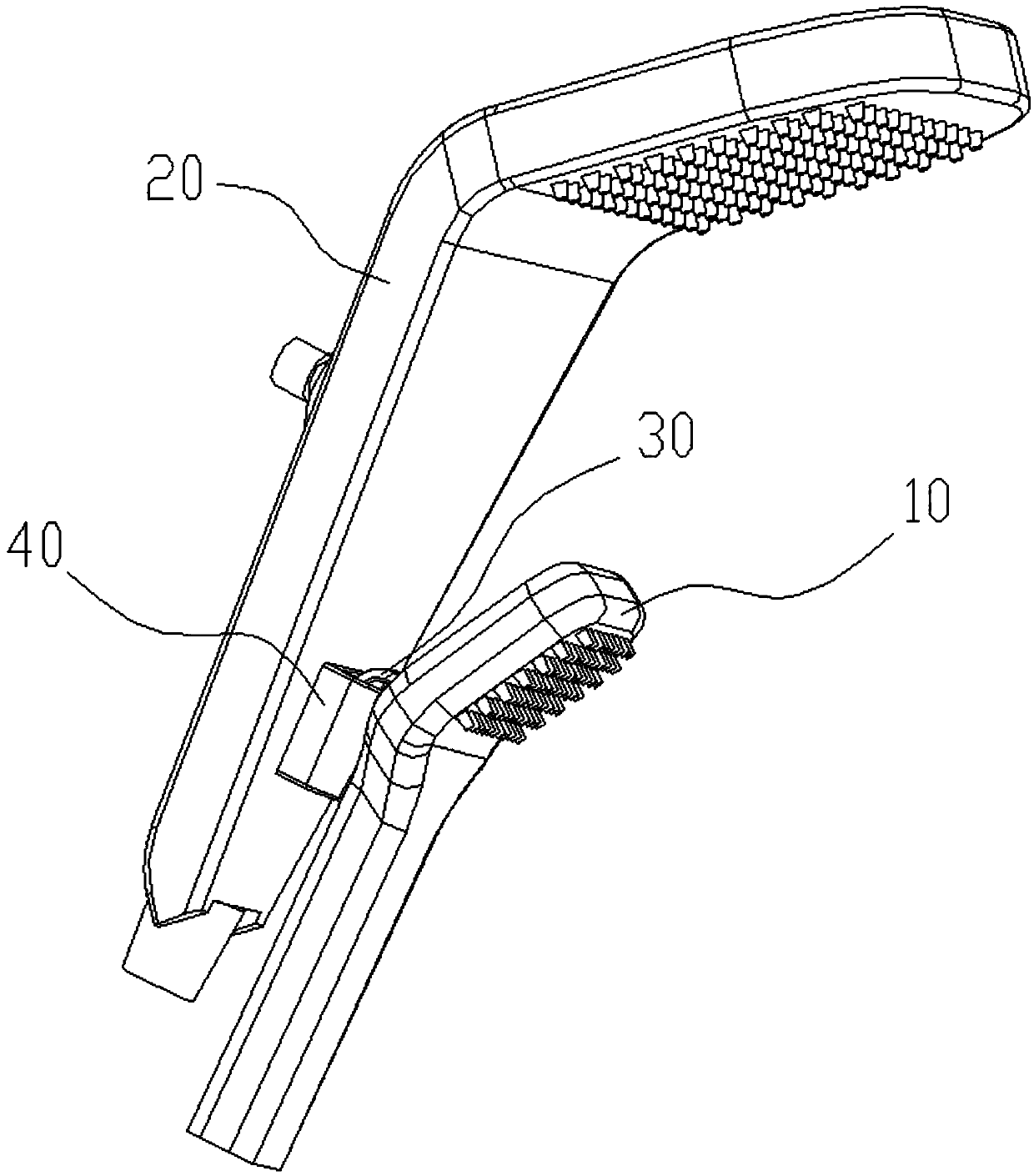 Connection structure of combined shower