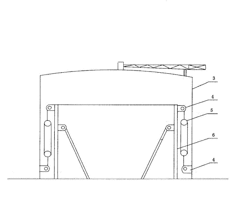 Construction method of soil covering tank