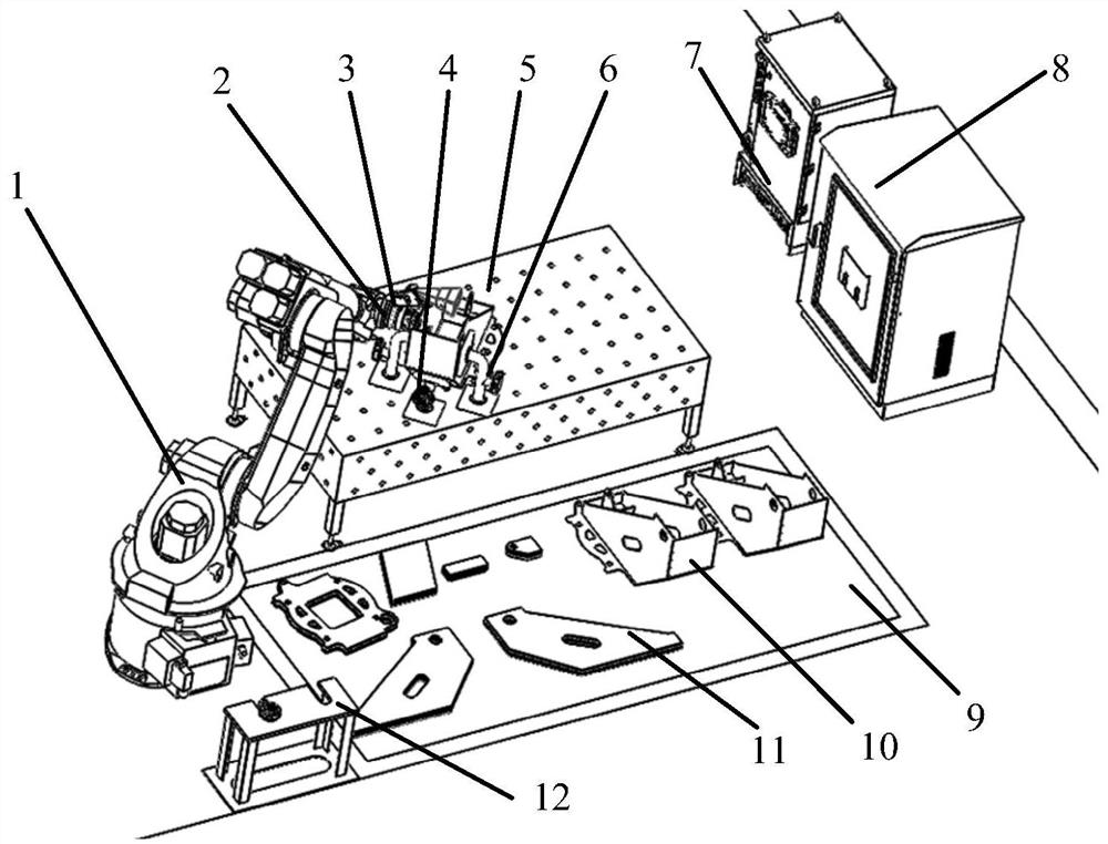 Butt welding device and method based on flexible tool and visual positioning