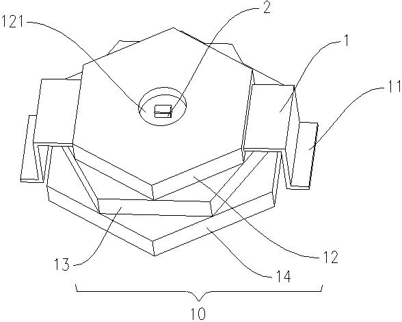 A package-free LED structure and LED lamp with uniform heat dissipation