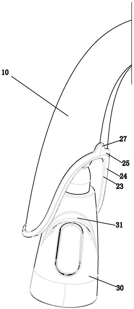 Extraction type faucet structure