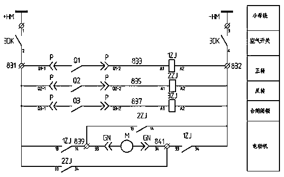 Intelligent substation three-position isolation switch and control loop thereof