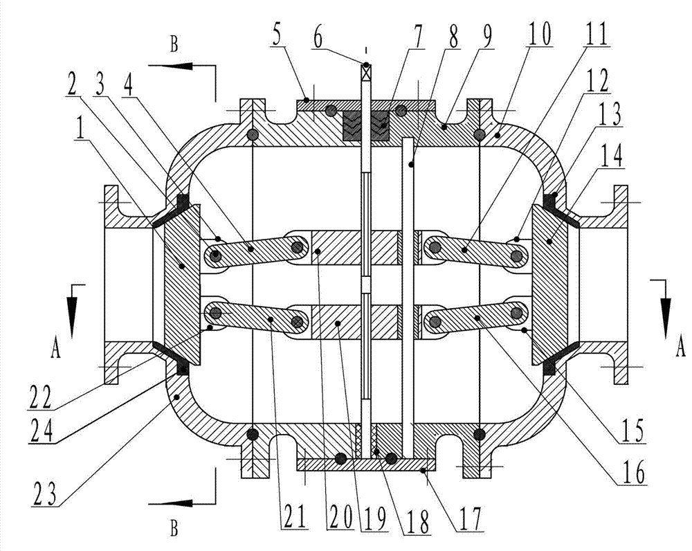 Sealing valve with double valve plates