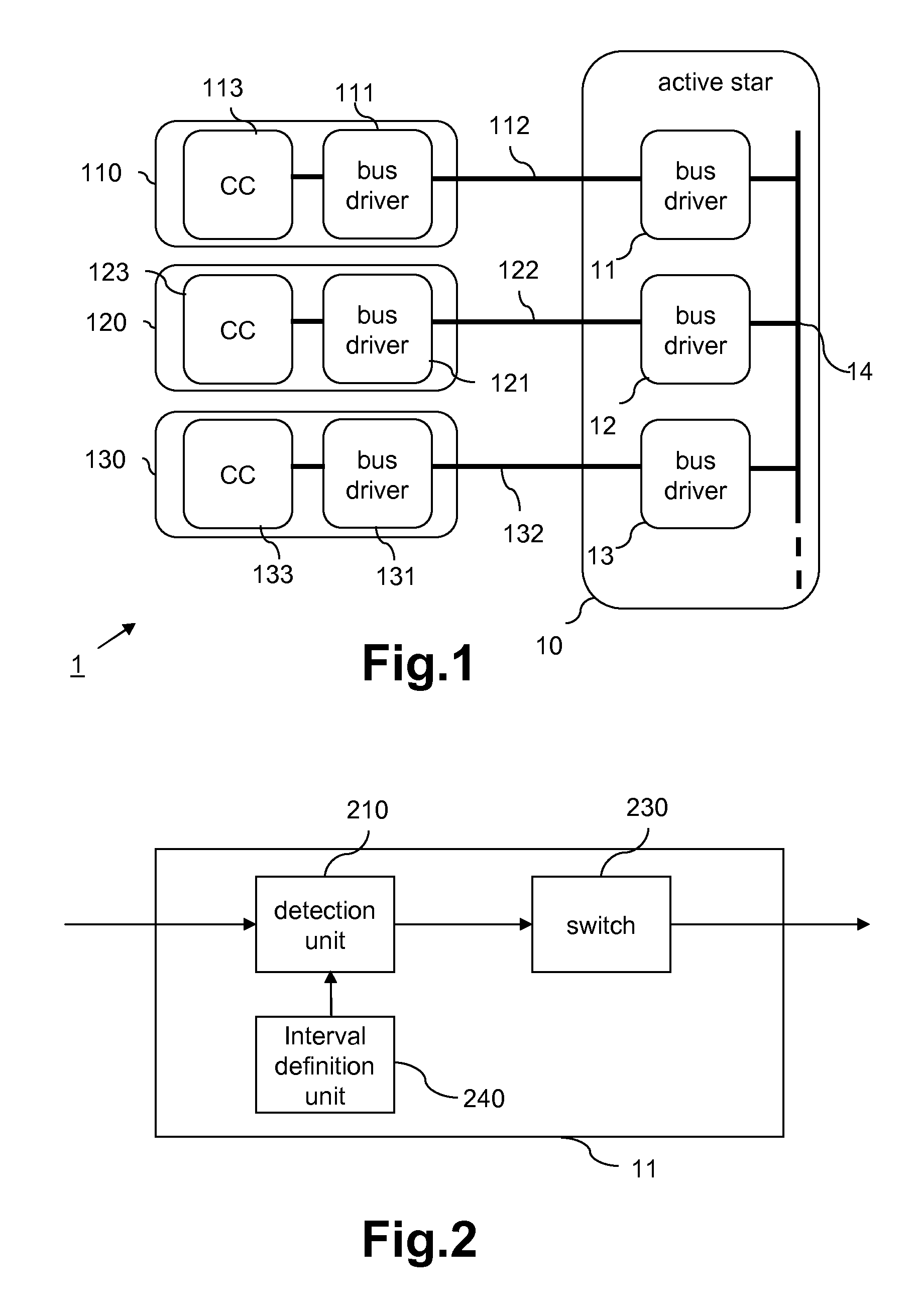 Star network and method for preventing a repeatedly transmission of a control symbol in such a star network