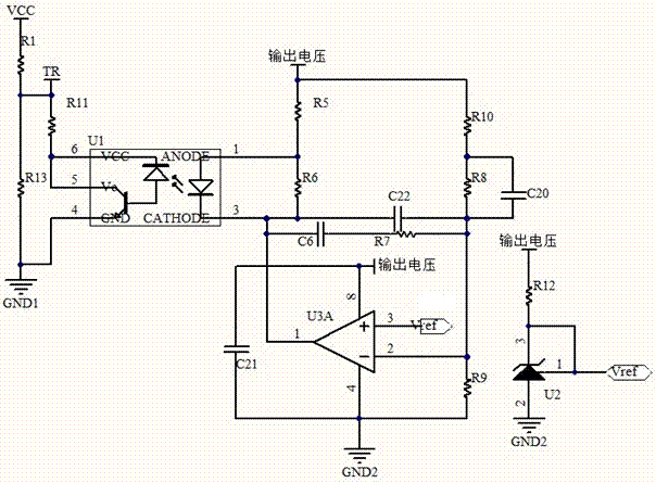 A trigger judgment circuit for an intelligent precision voltage regulator chip of a vehicle-mounted DC converter