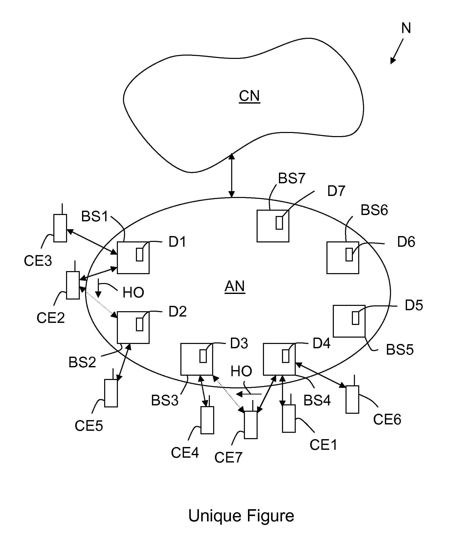 Multi-mode traffic engineered handover management device and method for a broadband wireless access network