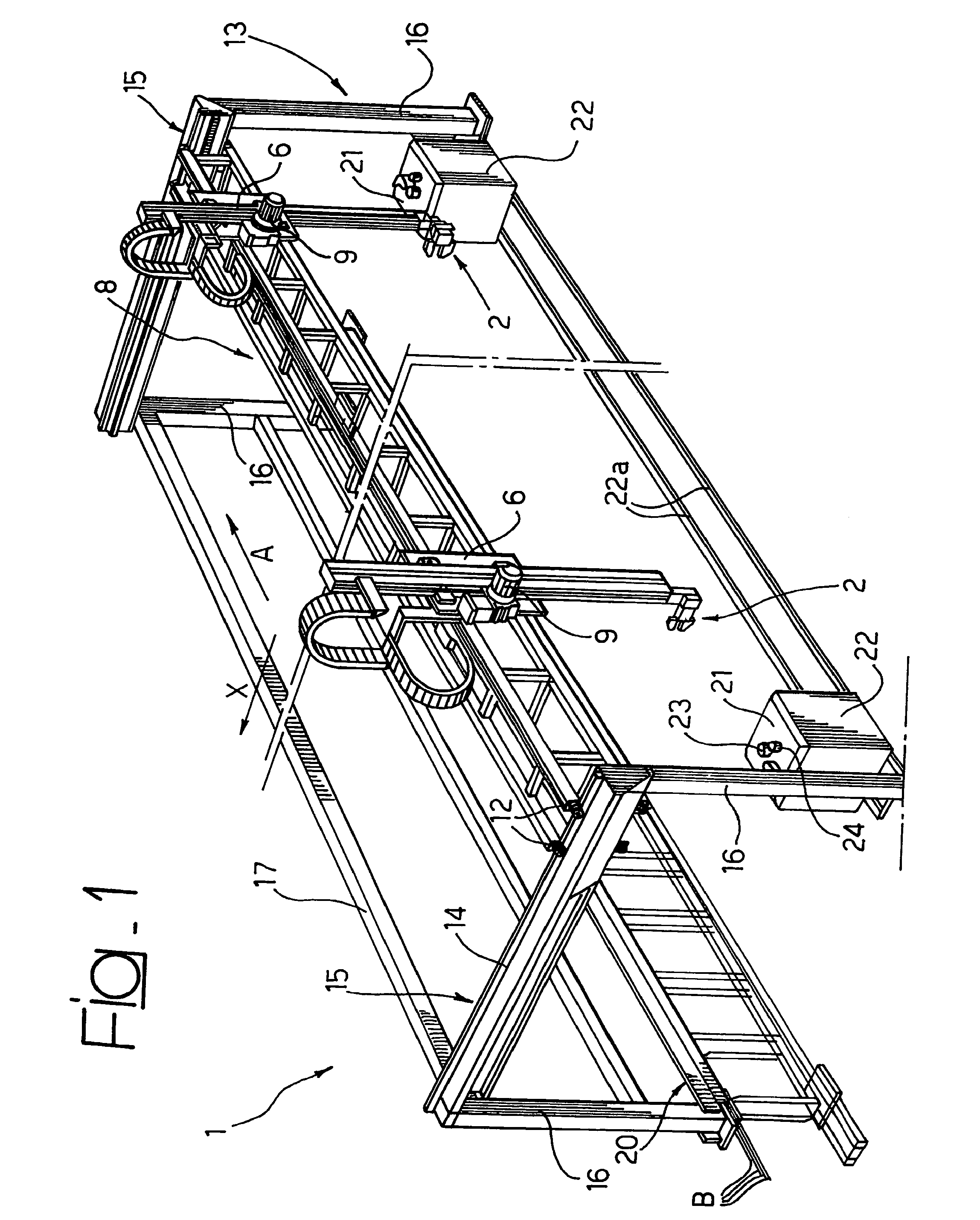 Installation for processing metal bars with improved means for transferring the bars, and method provided thereby
