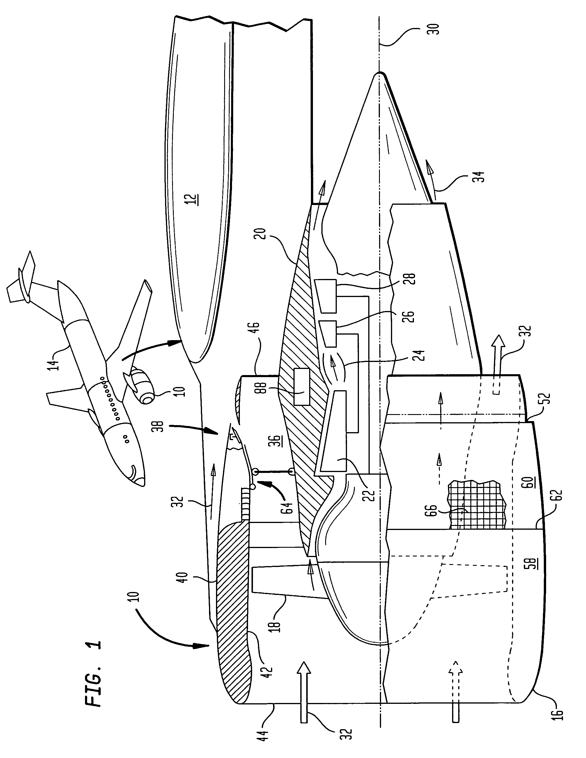 Induction coupled variable nozzle