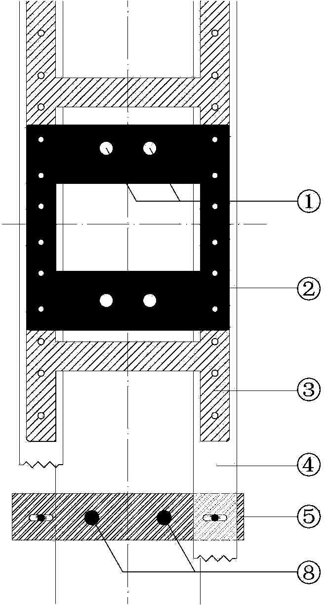 Adjustable positioning structure for pre-buried bolt double-layered positioning plate and construction method