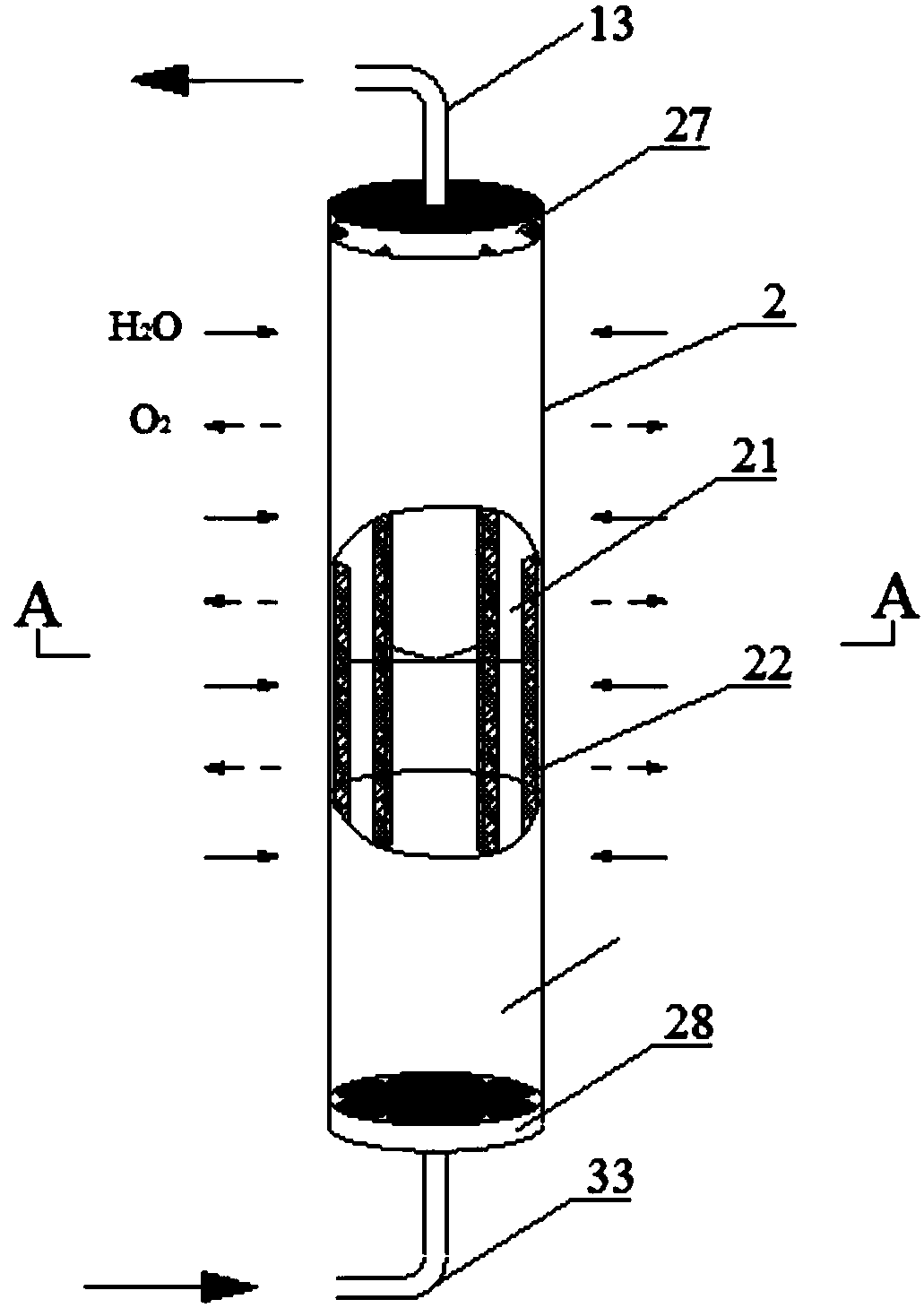 Membrane filtration and aeration integrated device