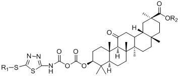 Glycyrrhetinic acid derivatives and preparation method, medicinal composition and application thereof to preparation of antitumor drug