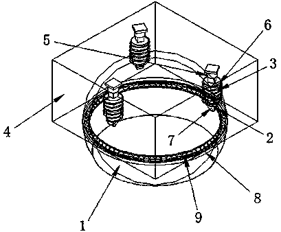 Driving structure based on spherical tire