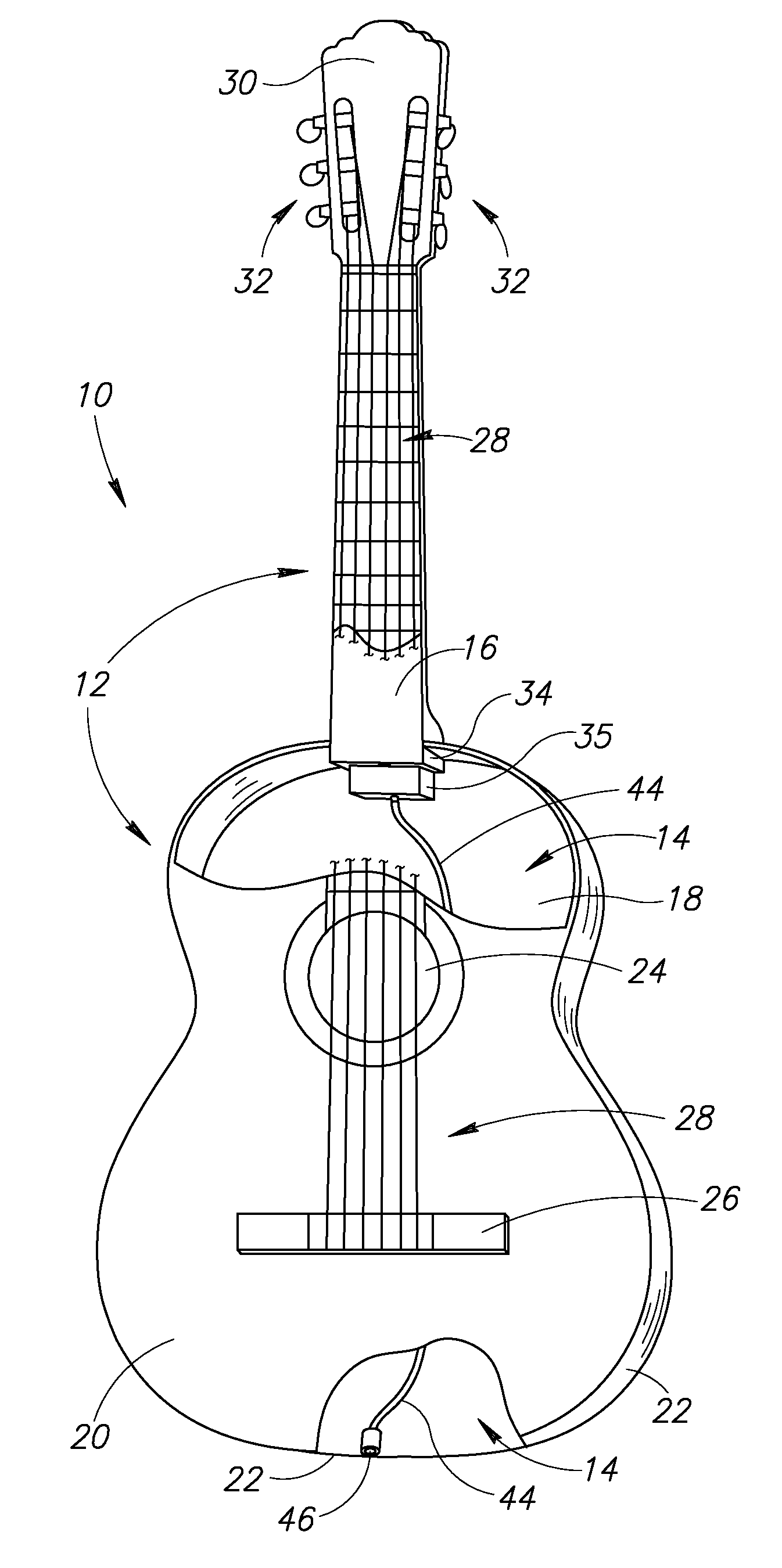 Musical instrument location transmitting device and method of making