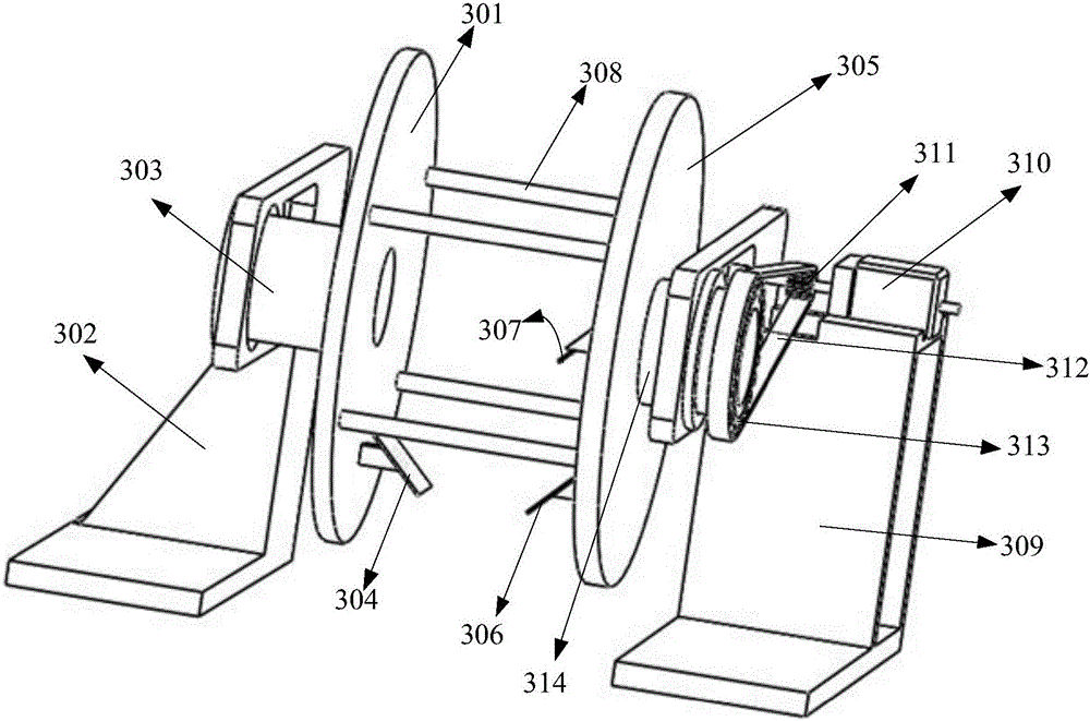 A fluorescence molecular tomography device and method based on a single slip ring and wirelessly controlled excitation light scanning