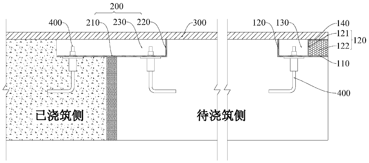 Waterstop embedded part positioning mold and method