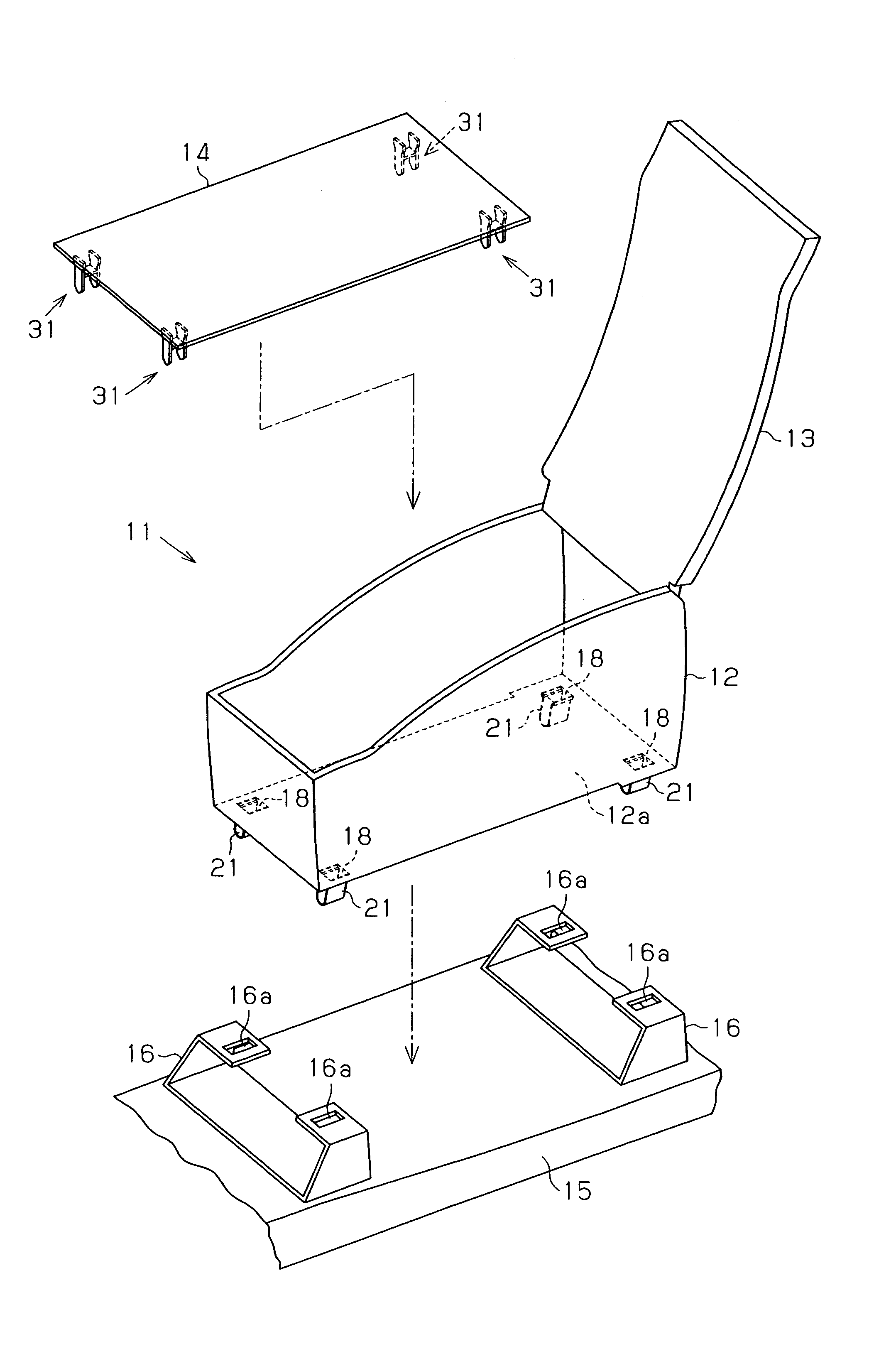 Mounting structure for console