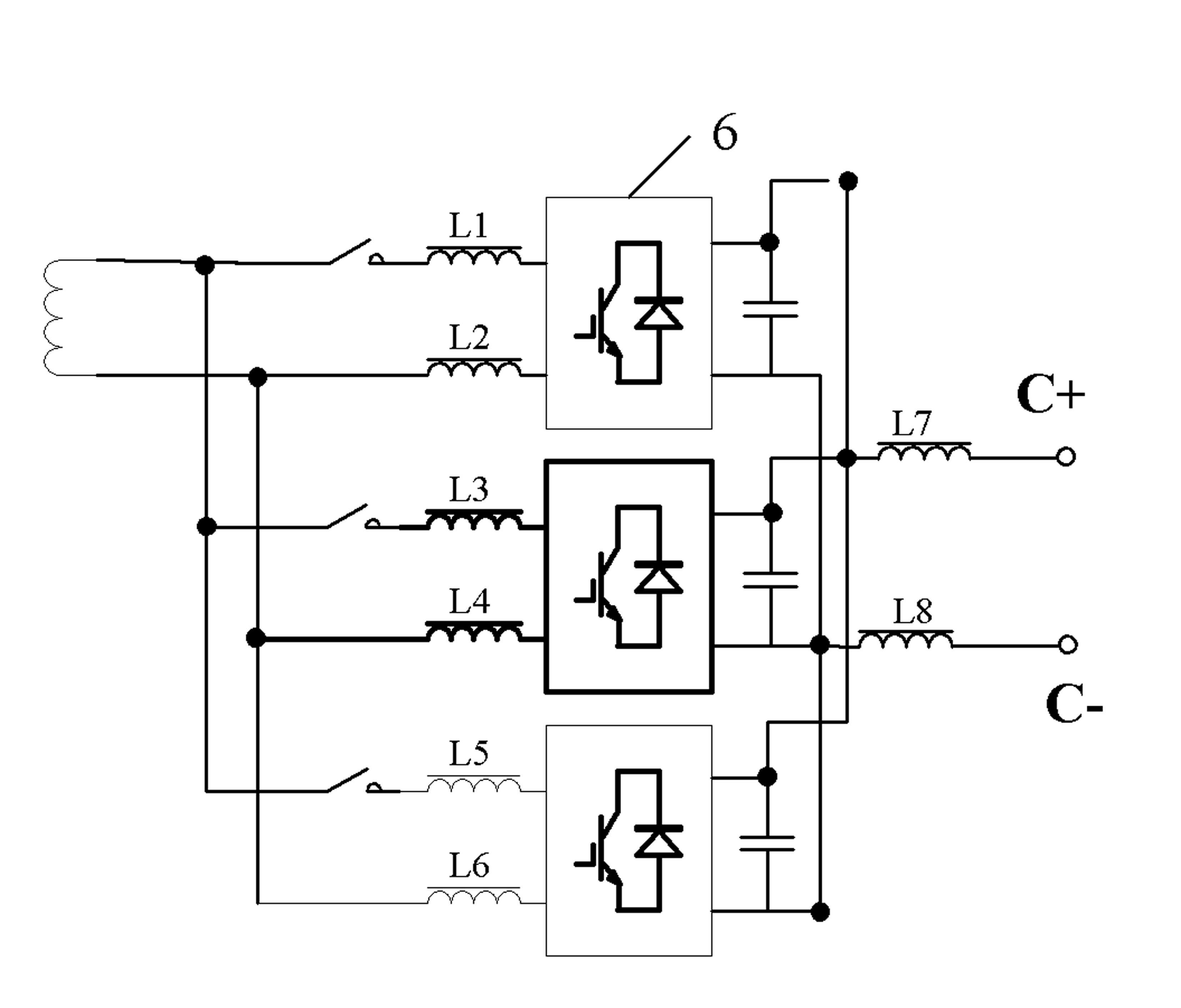 Electrified railway in-phase power supply device
