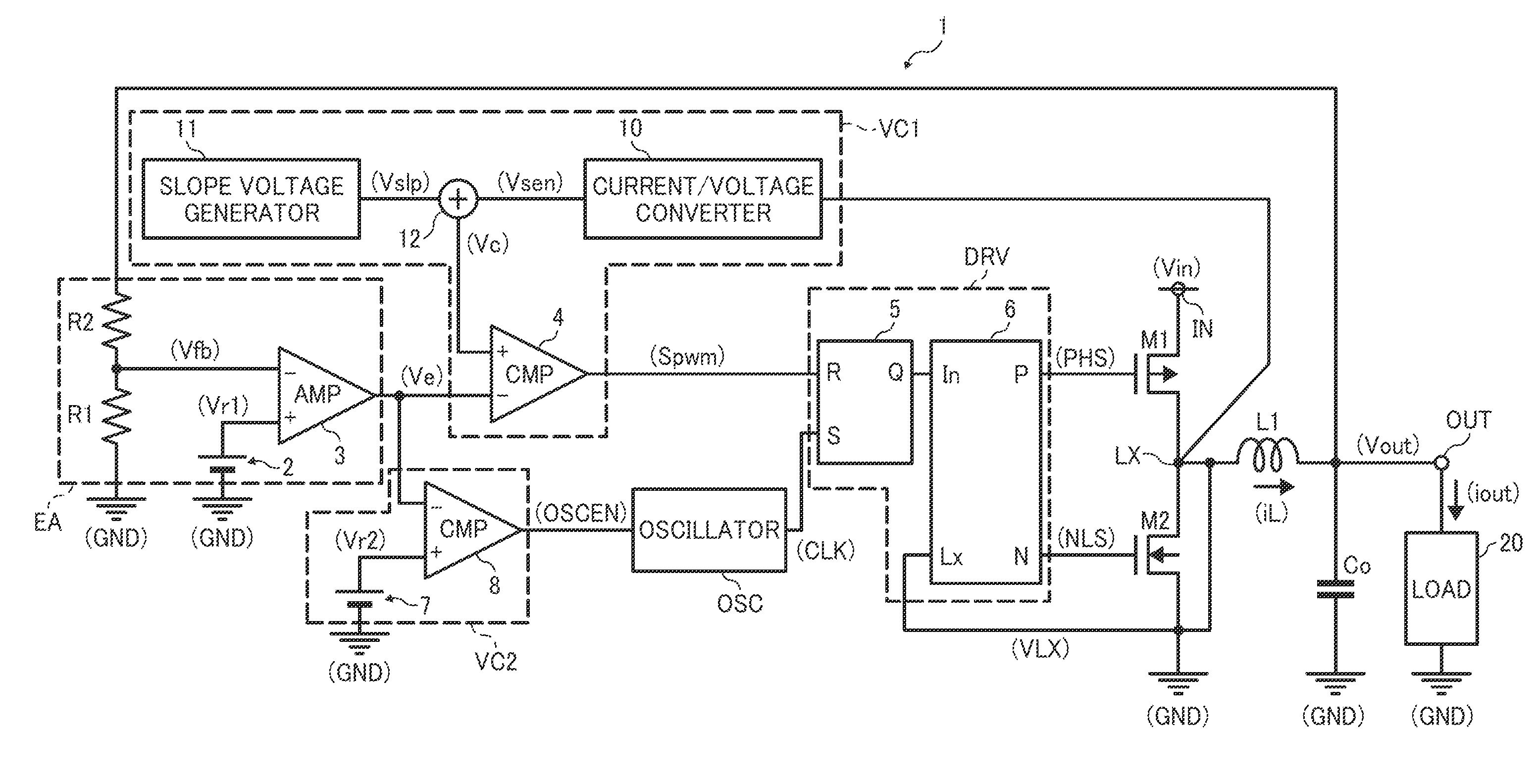 Non-isolated current-mode-controlled switching voltage regulator