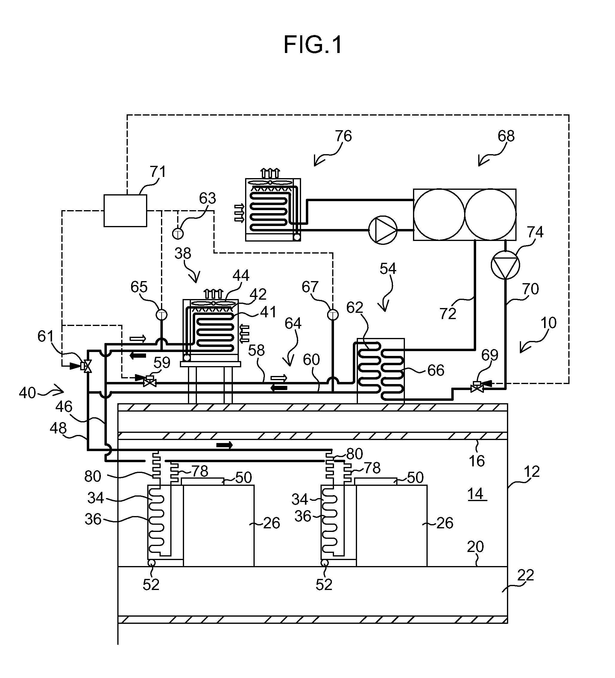 Cooling system for electronic apparatus