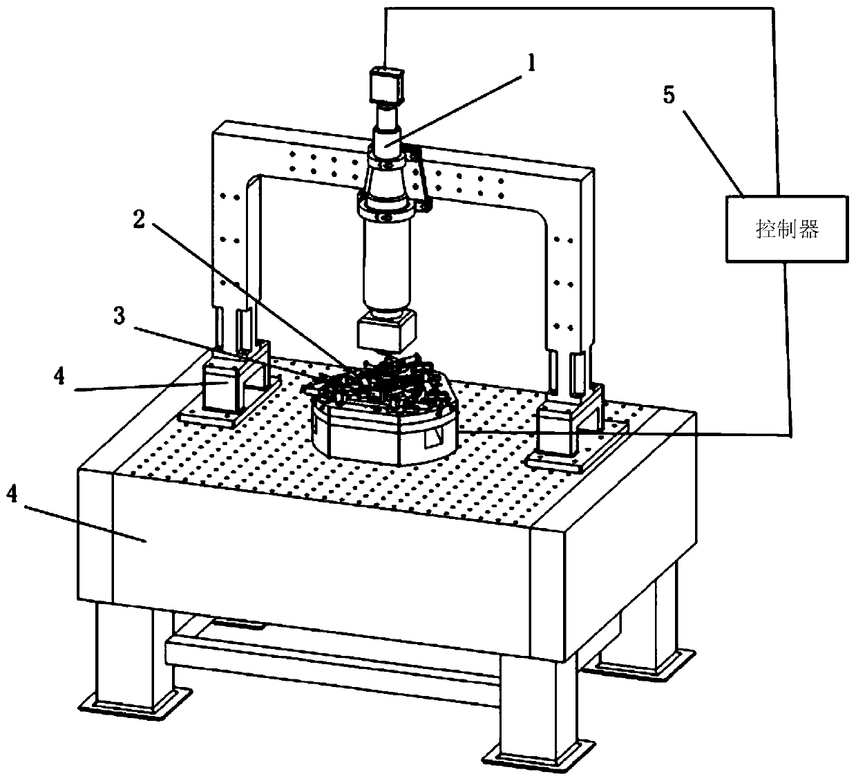 Space nanometer positioning and detection device and method for assessing microscopic visual measurement performance