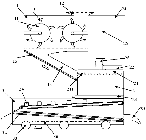 High-efficiency stone crushing paving device