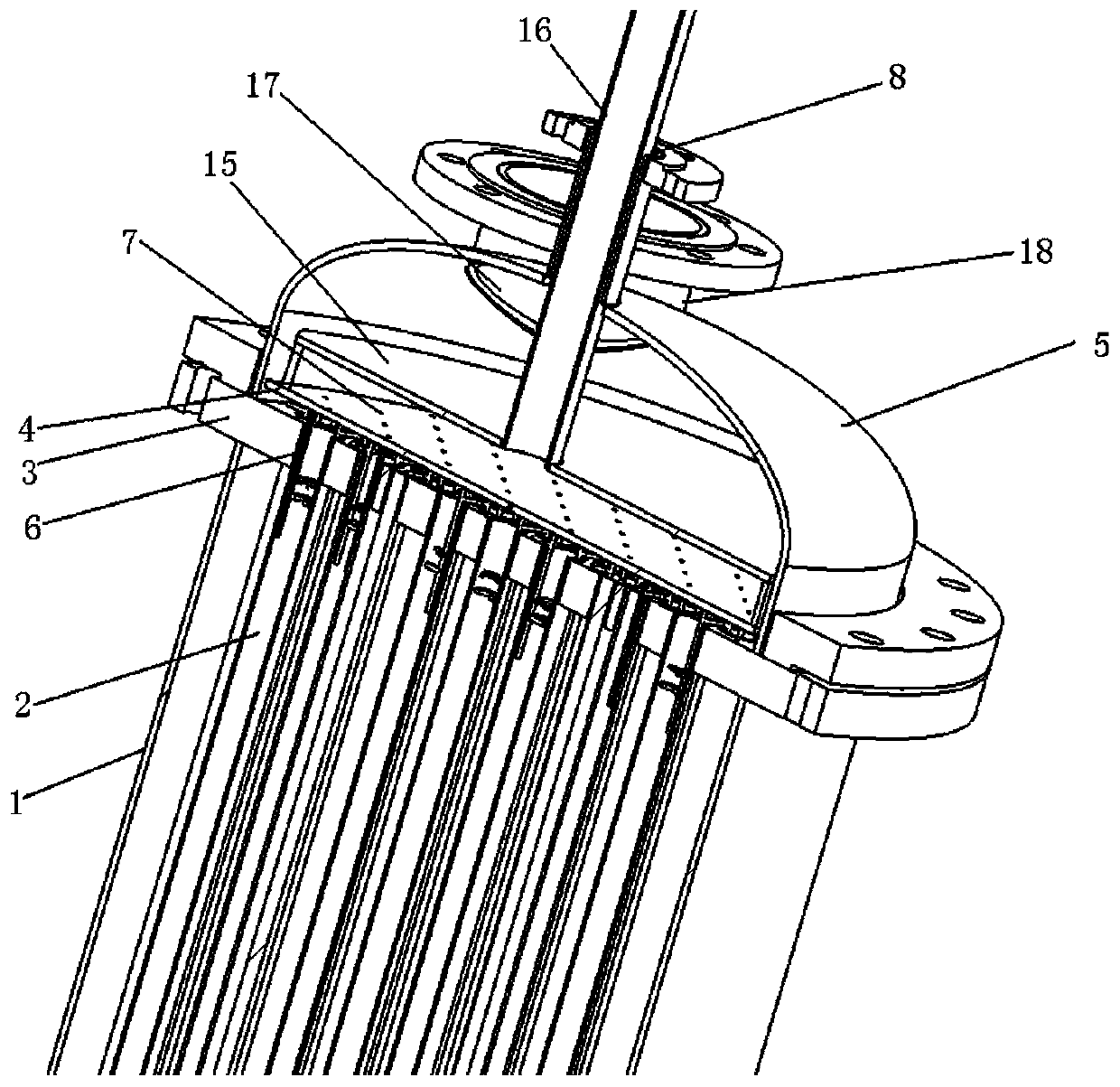 Liquid distributing structure of distillation equipment