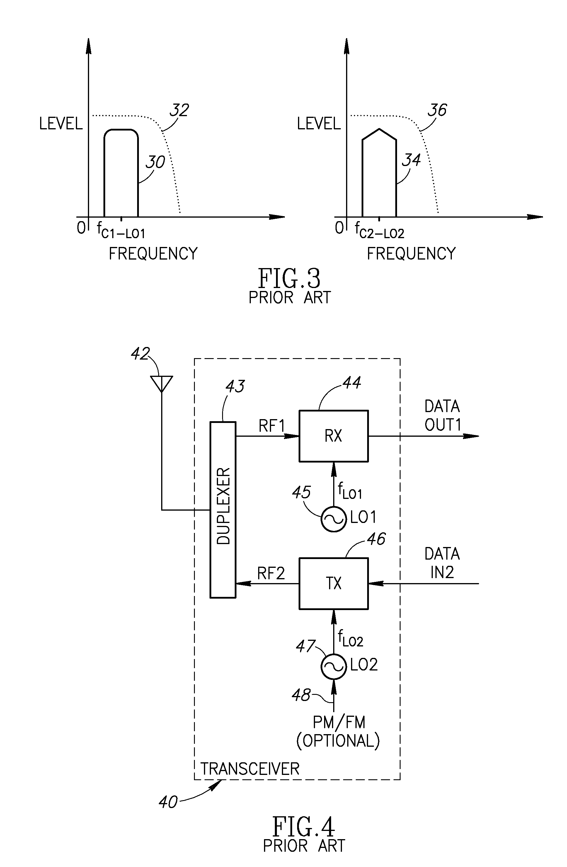 Simultaneous multiple signal reception and transmission using frequency multiplexing and shared processing