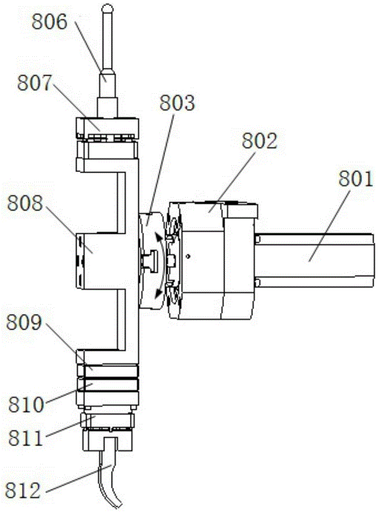 Complex hook face part electrosparking and detecting device