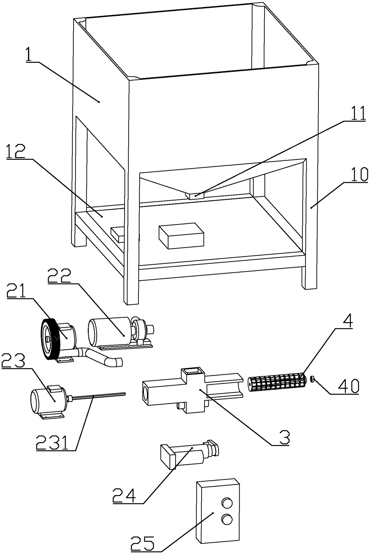 Automatic feeding device for fish farming pond