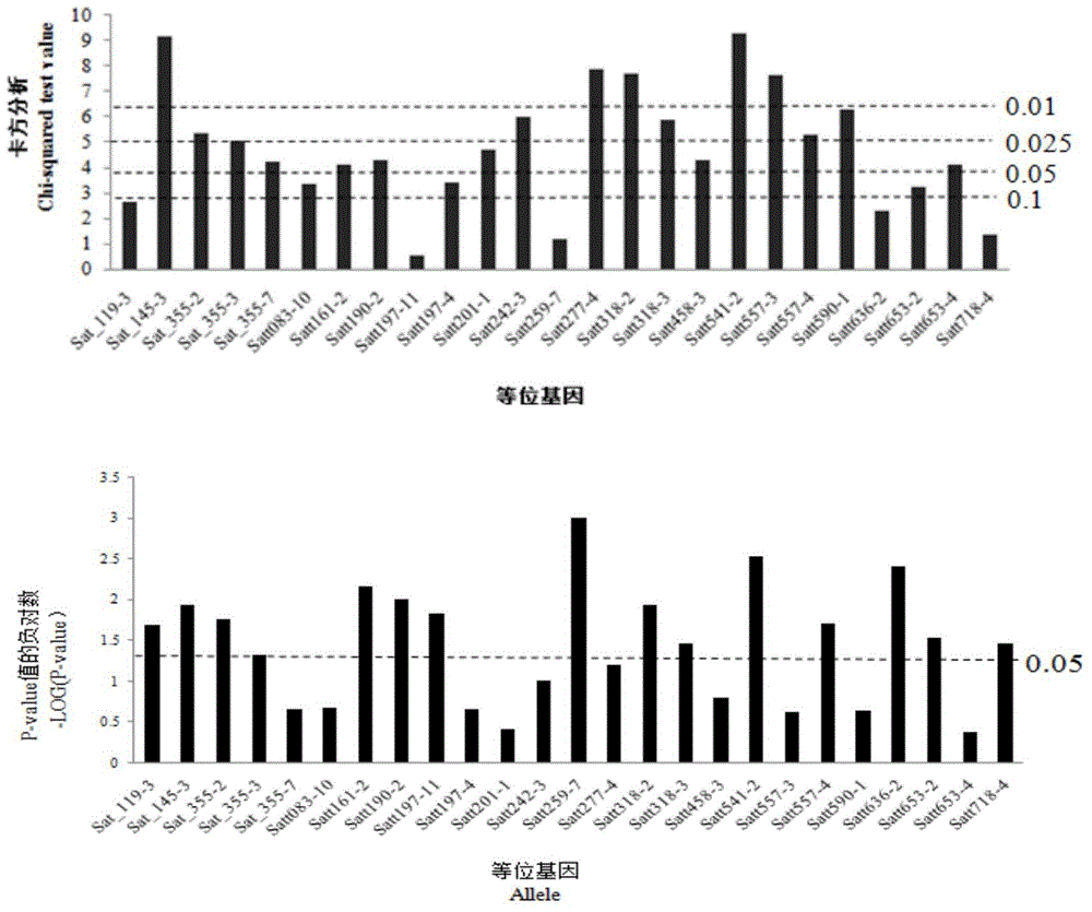 Marker site Satt557 related to soybean hundred-grain weight hereditary characteristic and application thereof