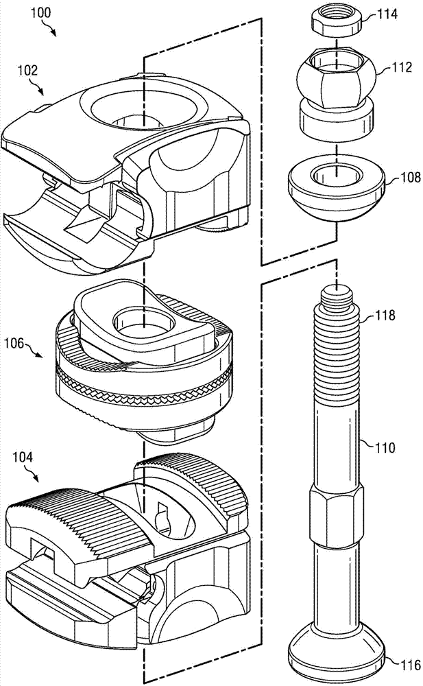External fixation clamping system using a trigger mechanism and stored spring energy