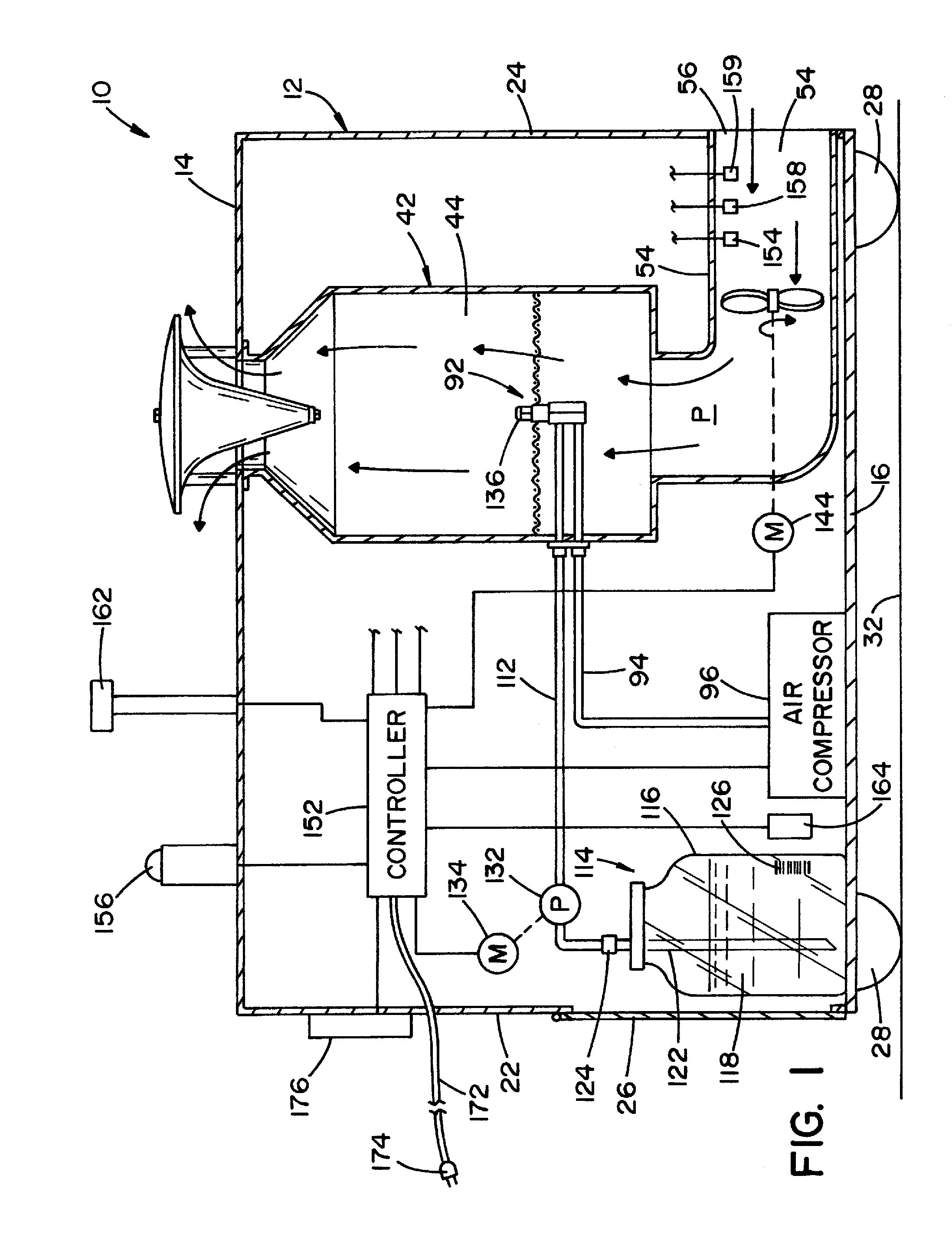 Cold-mist decontamination unit and method of operating same