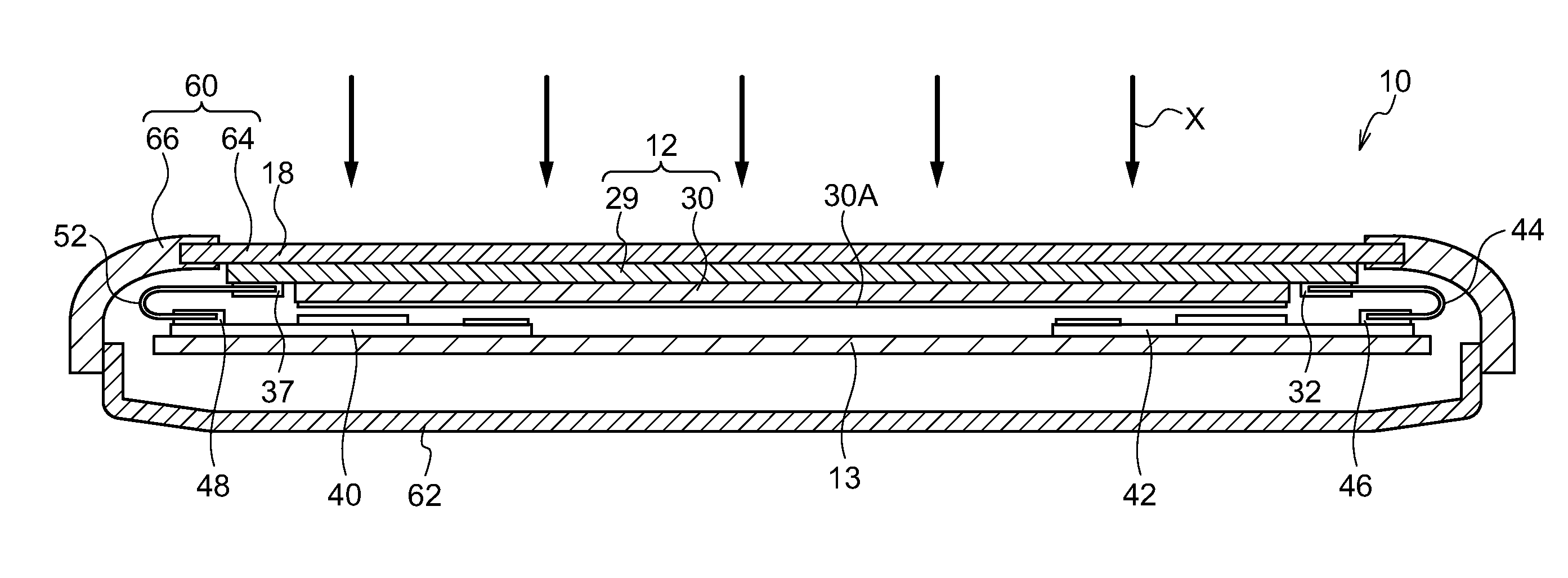 Portable radiographic image capture device