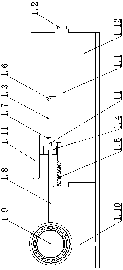 Mechanism capable of controlling nut impacting strength and a nut shell breaking device