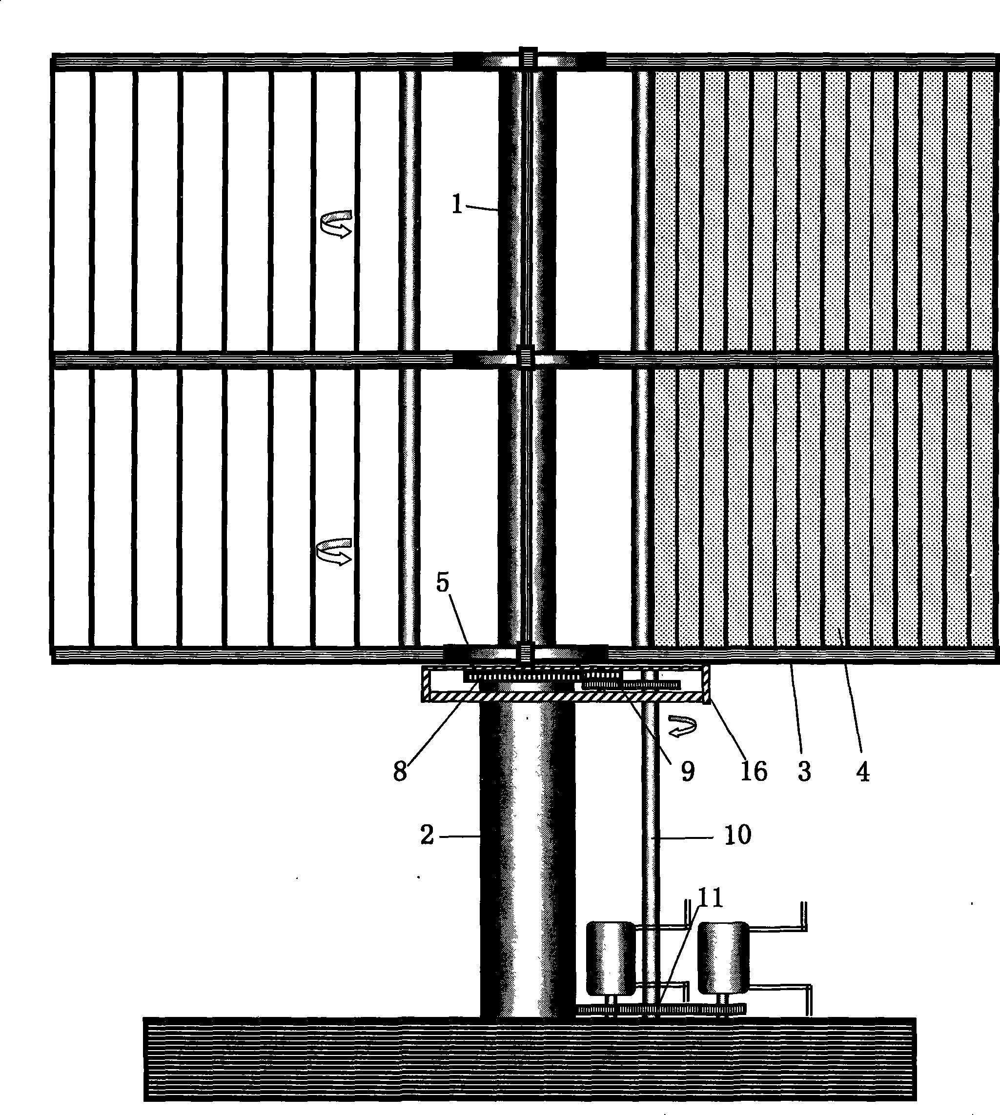 Vertical shaft giant energy and energy-collecting wind-power water drawing machine