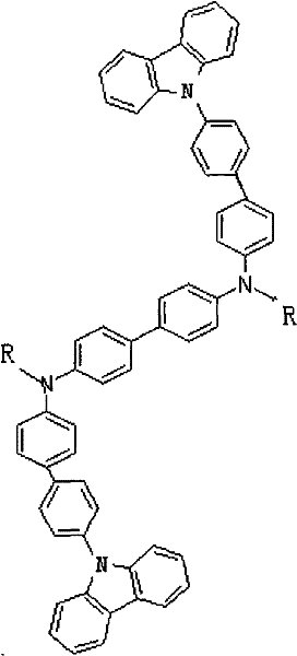 Triarylamine hole transport material and preparation method thereof