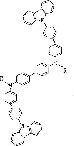 Triarylamine hole transport material and preparation method thereof