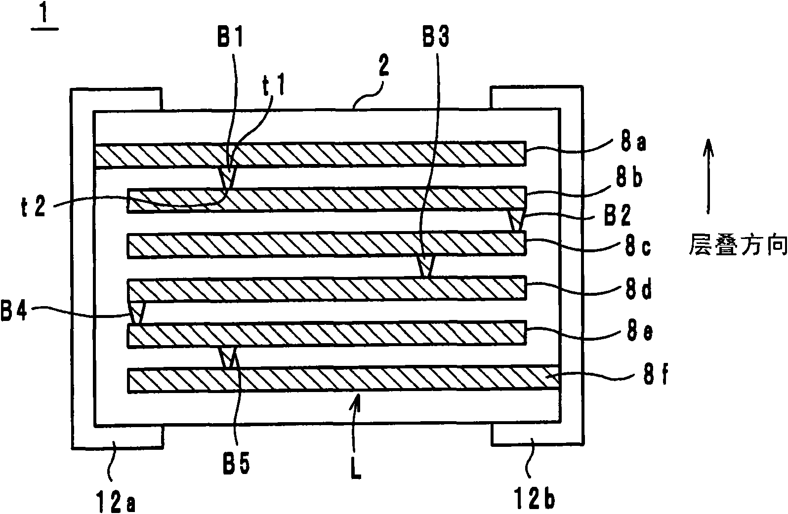 Stacking type electronic component and manufacturing method thereof