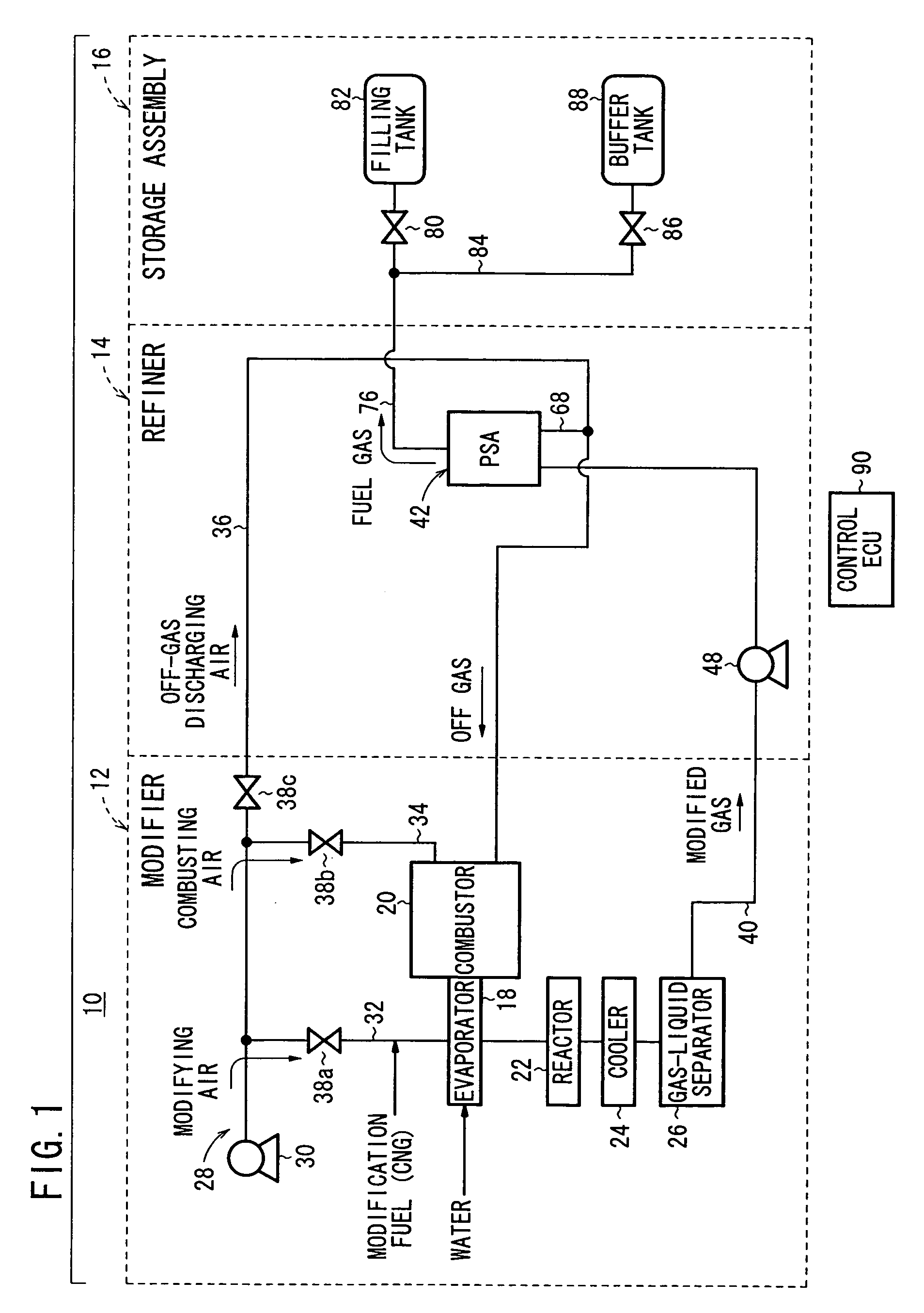 Method of shutting off fuel gas manufacturing apparatus