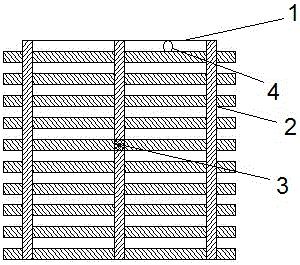 Stack column type filling formwork and using method thereof