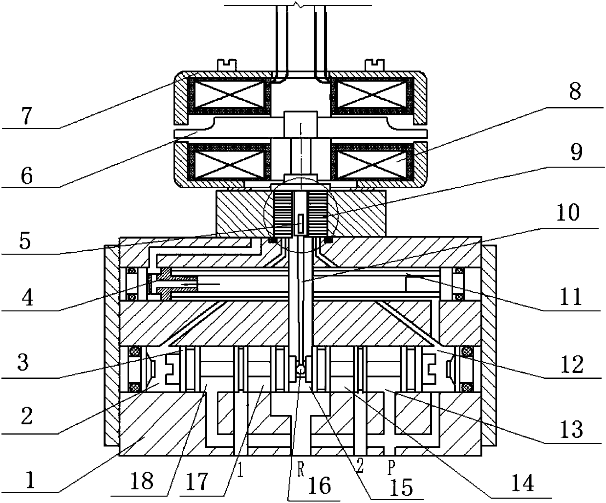 Small-sized, high frequency and high linearity jet deflection plate type electro-hydraulic servo valve and using method thereof