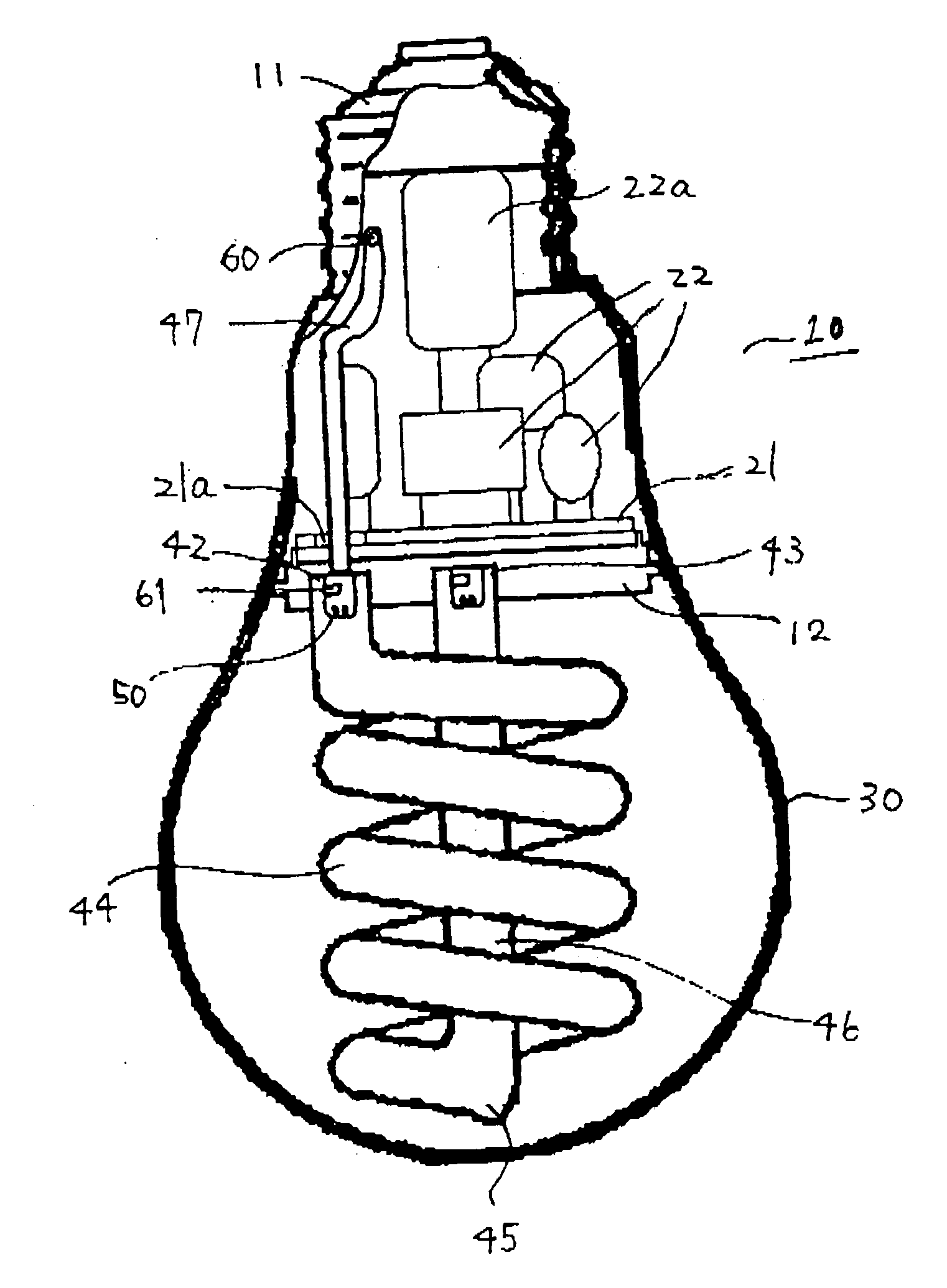 Compact fluorescent lamp and luminaire using the same