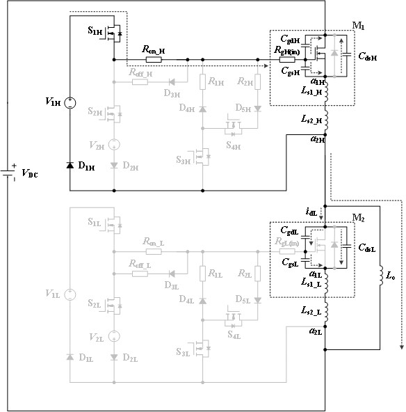 High off-impedance drive circuit for suppressing sic MOSFET crosstalk