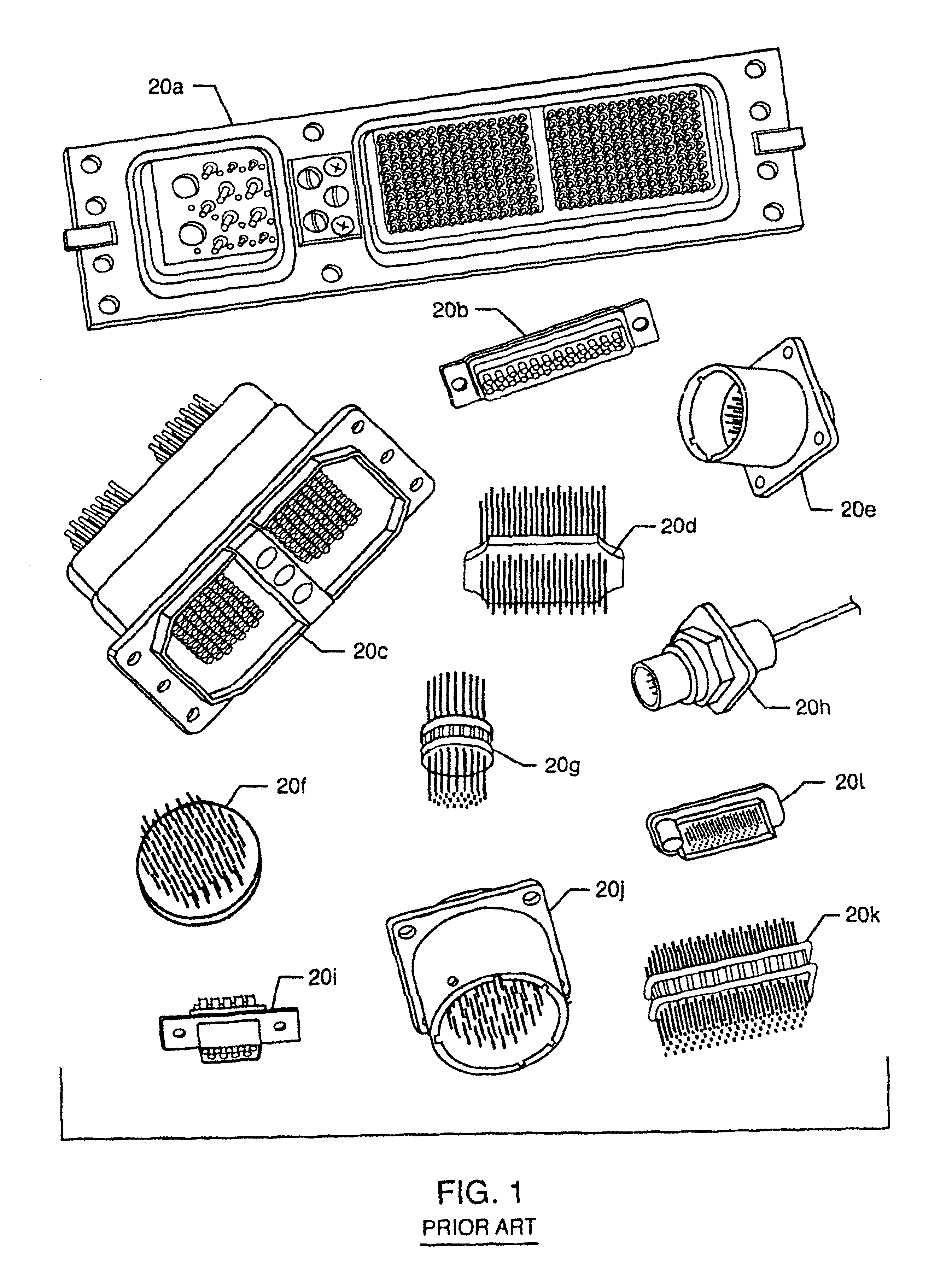EMI filtered connectors using internally grounded feedthrough capacitors