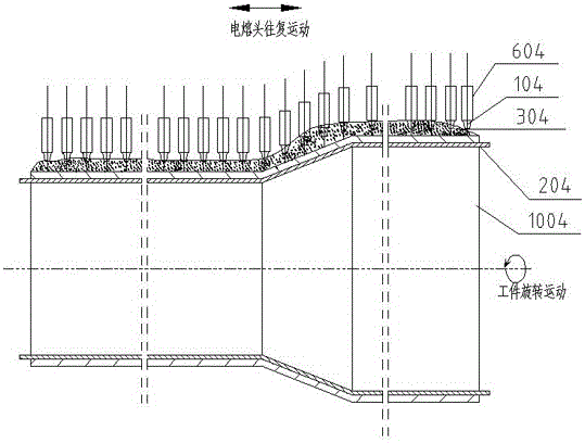 Electric smelting forming method for nuclear power plant evaporator barrel body